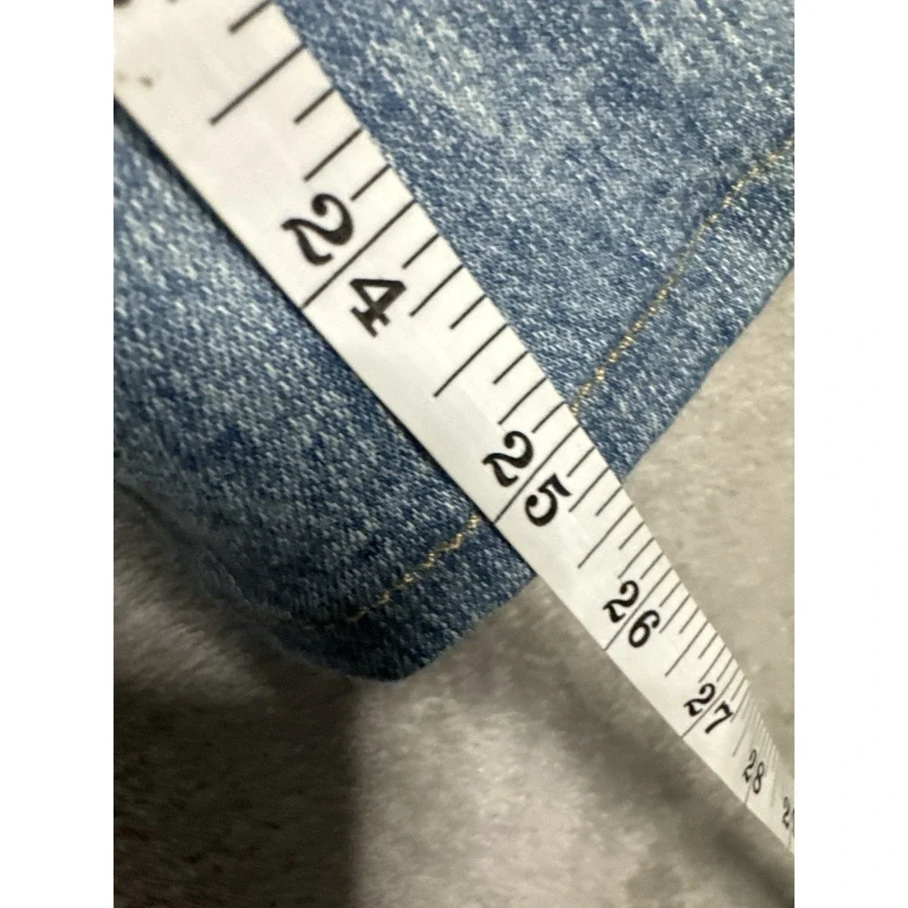 American Eagle Sticked Skinny Jeans Mens 34x30 Distressed Light‎ Wash Denim